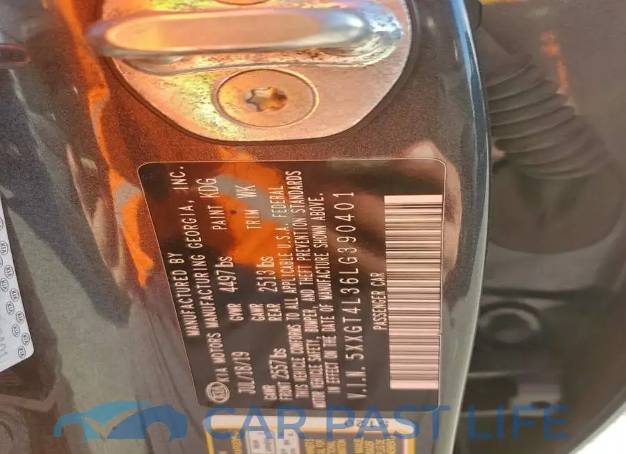 5XXGT4L36LG390401# 12