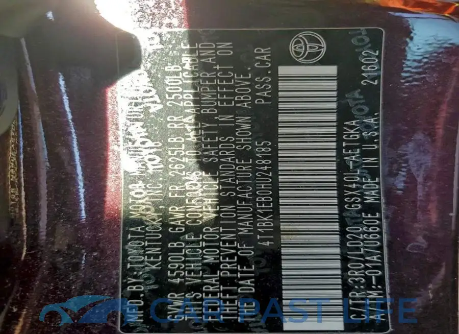 4T1BK1EB0HU248185# 13
