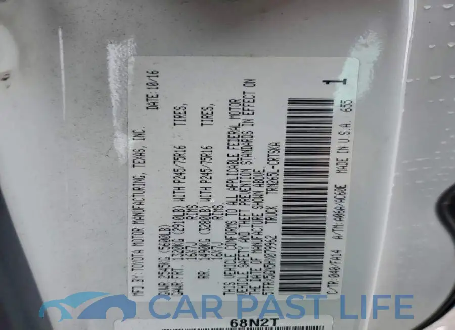 5TFRX5GN5HX079962# 12