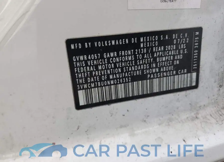 3VWCM7BU0NM026352# 12