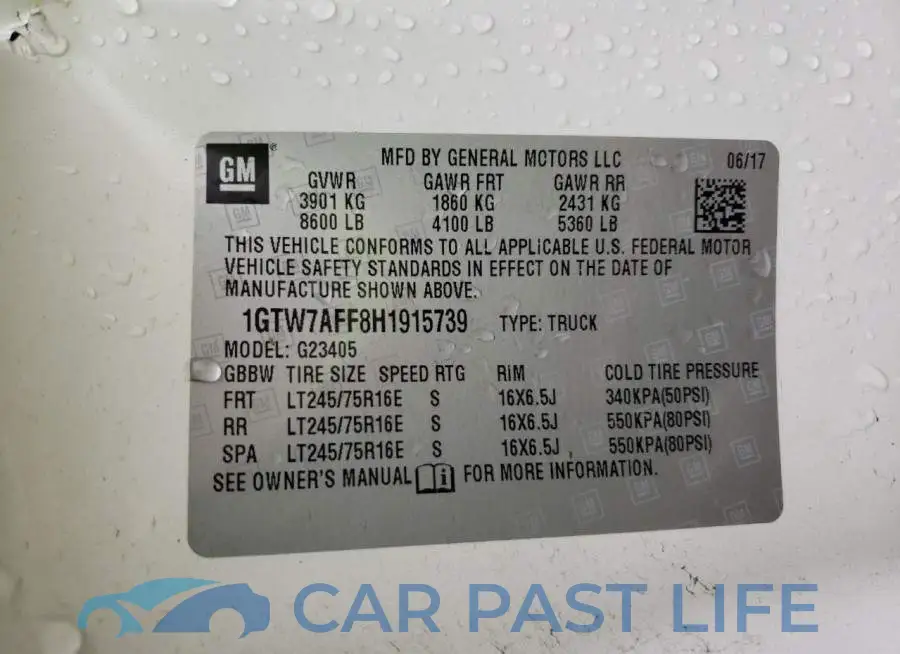 1GTW7AFF8H1915739# 13
