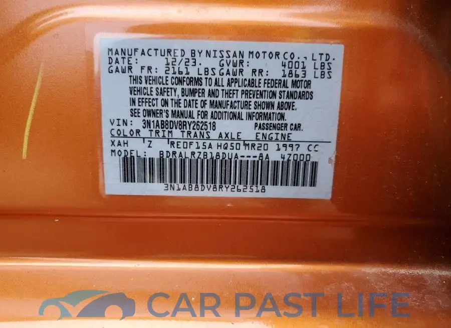 3N1AB8DV8RY262518# 12