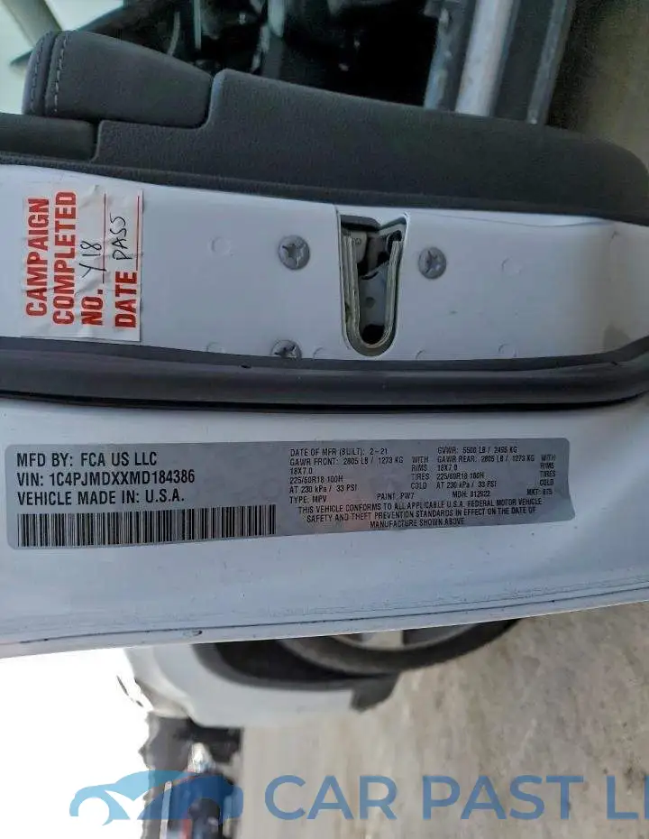 1C4PJMDXXMD184386# 13