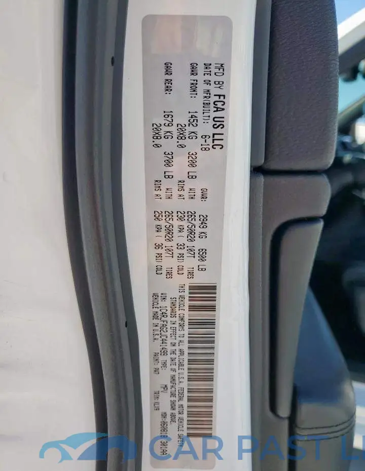 1C4RJFAG2JC441499# 13