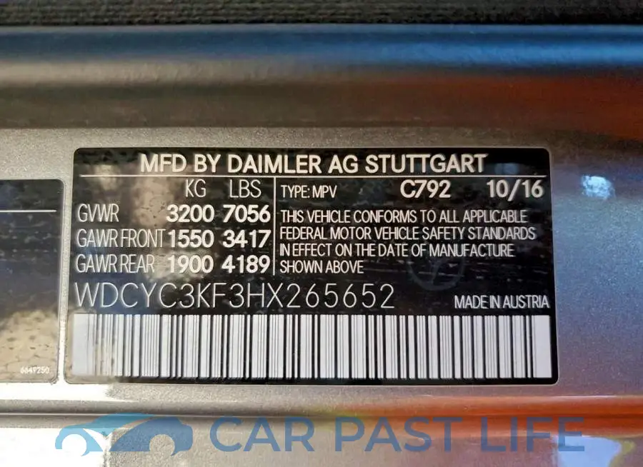 WDCYC3KF3HX265652# 13