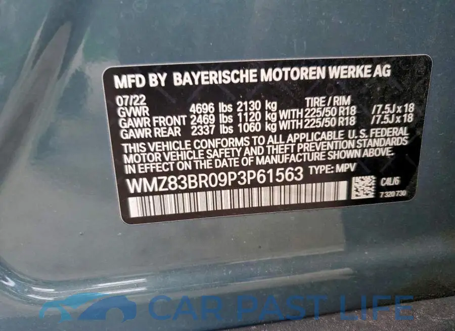 WMZ83BR09P3P61563# 12
