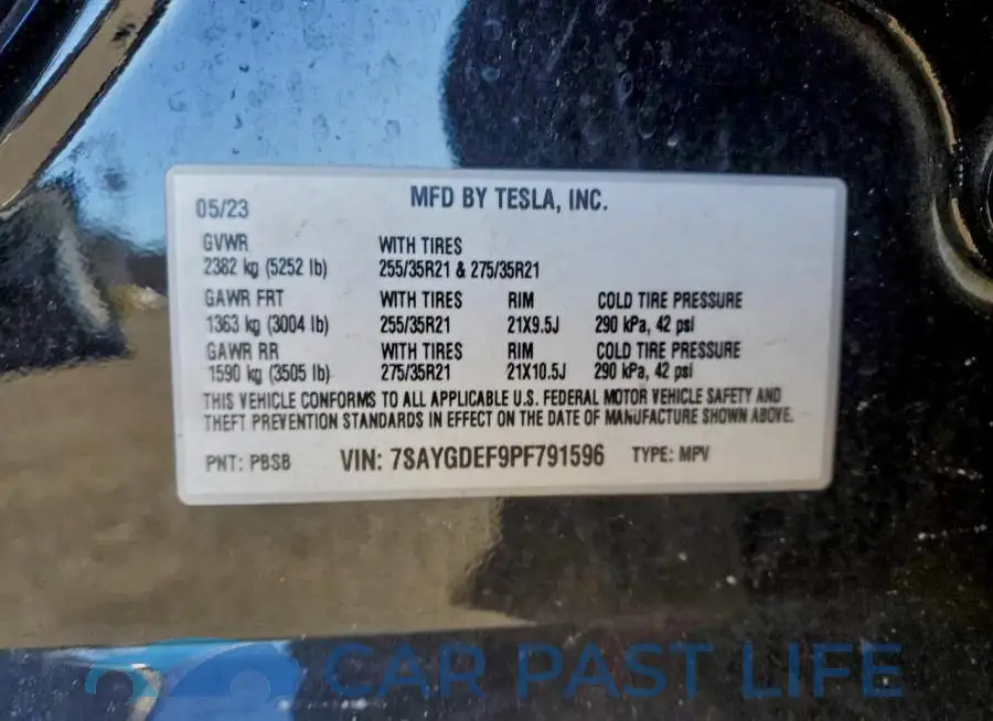 7SAYGDEF9PF791596# 12