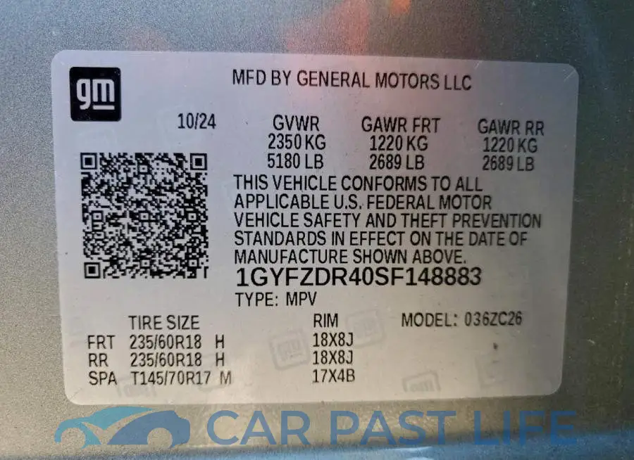 1GYFZDR40SF148883# 13