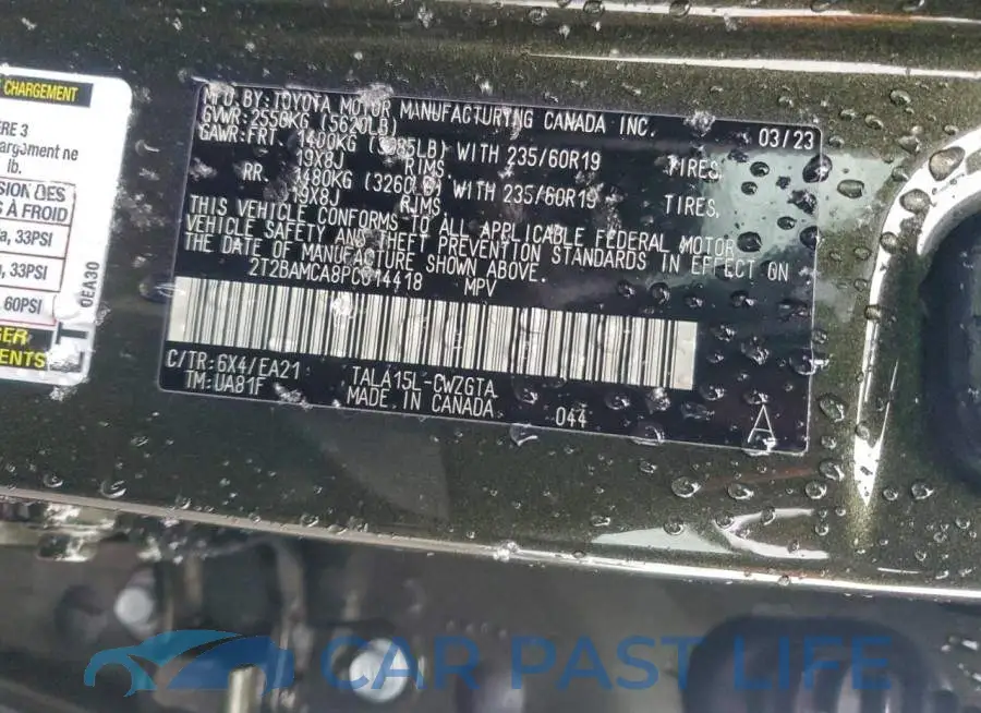 2T2BAMCA8PC014418# 13