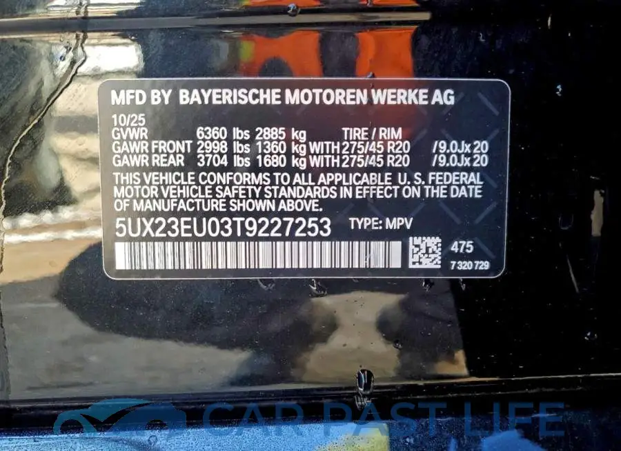 5UX23EU03T9227253# 13