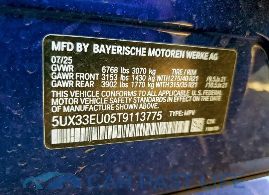 5UX33EU05T9113775# 12