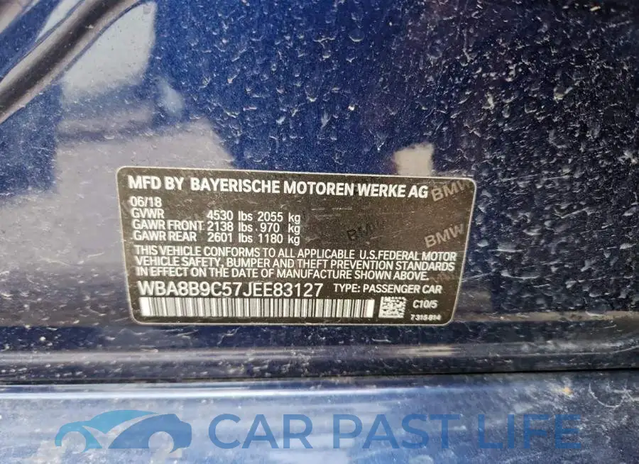 WBA8B9C57JEE83127# 12