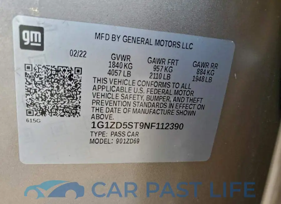 1G1ZD5ST9NF112390# 13