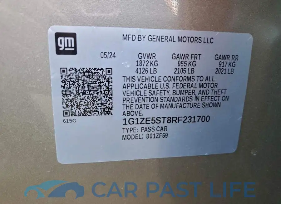 1G1ZE5ST8RF231700# 12