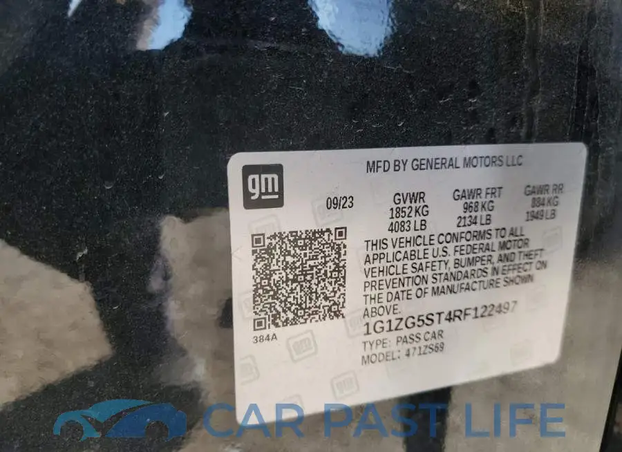 1G1ZG5ST4RF122497# 12