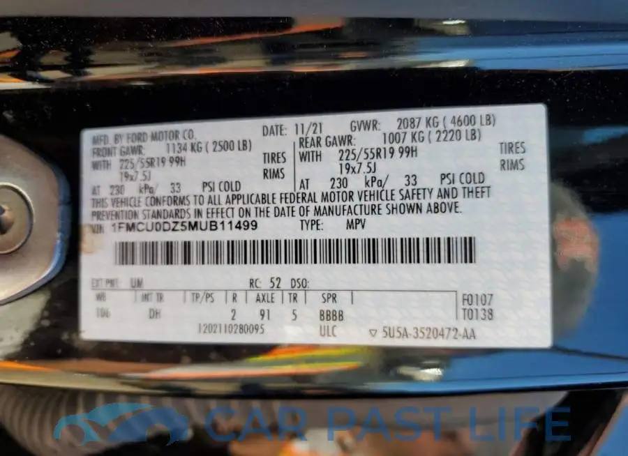 1FMCU0DZ5MUB11499# 13