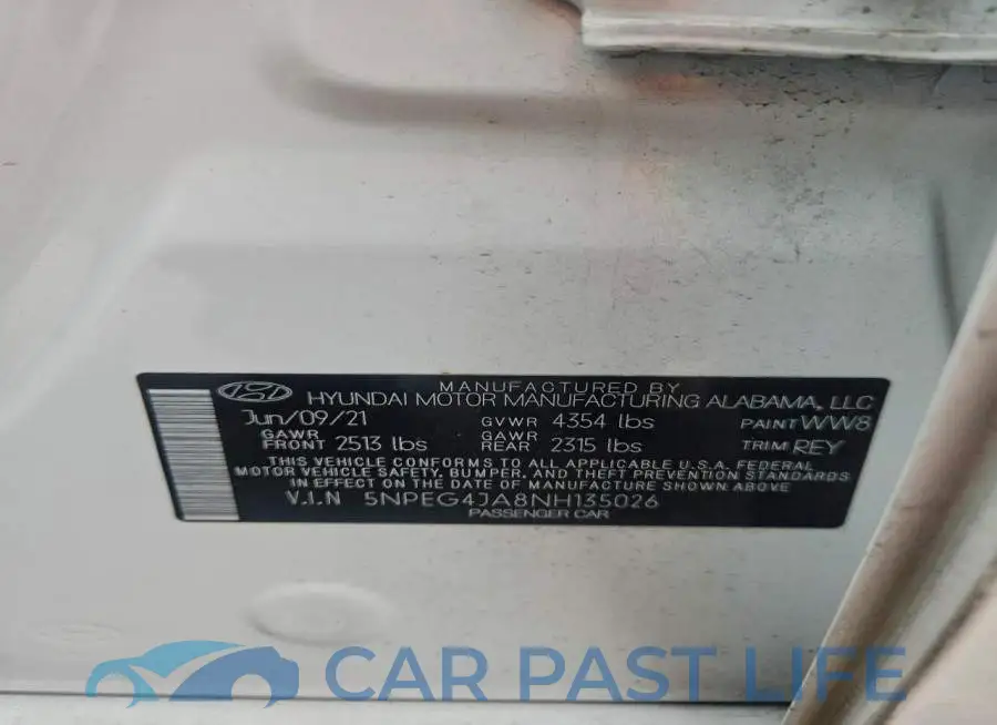 5NPEG4JA8NH135026# 12