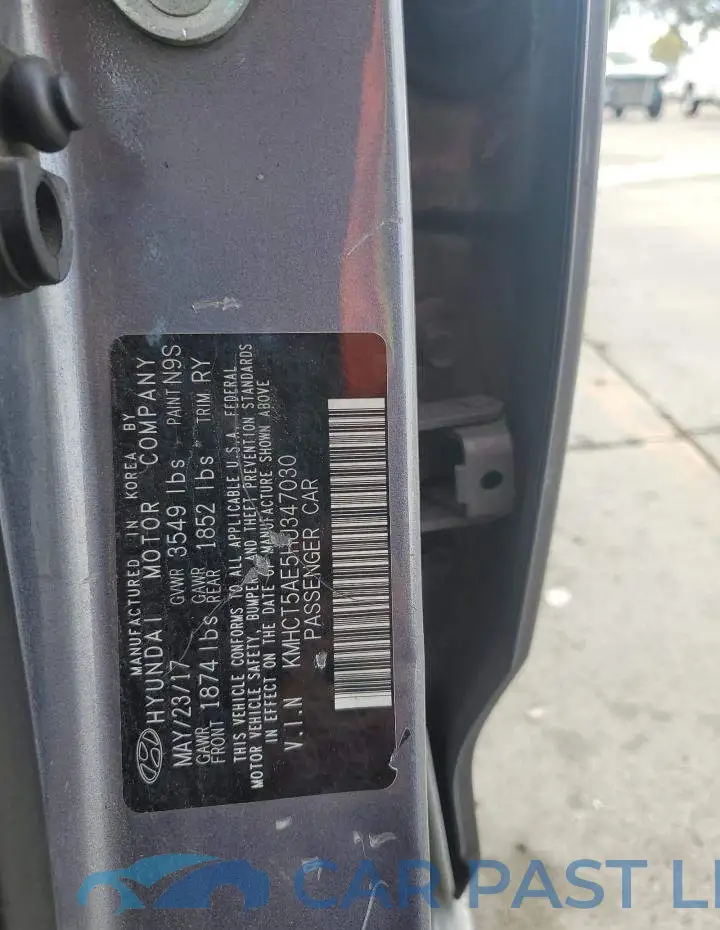 KMHCT5AE5HU347030# 12