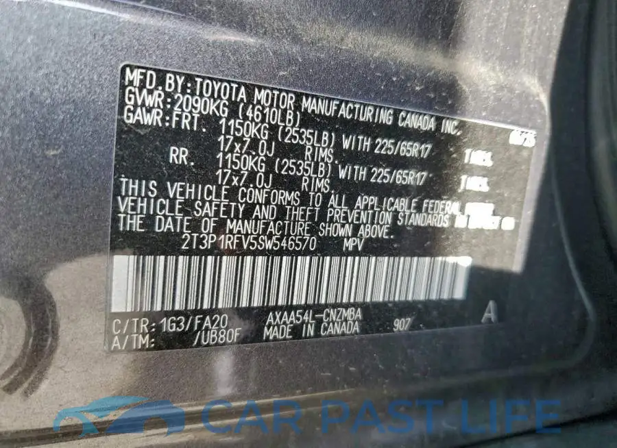 2T3P1RFV5SW546570# 13