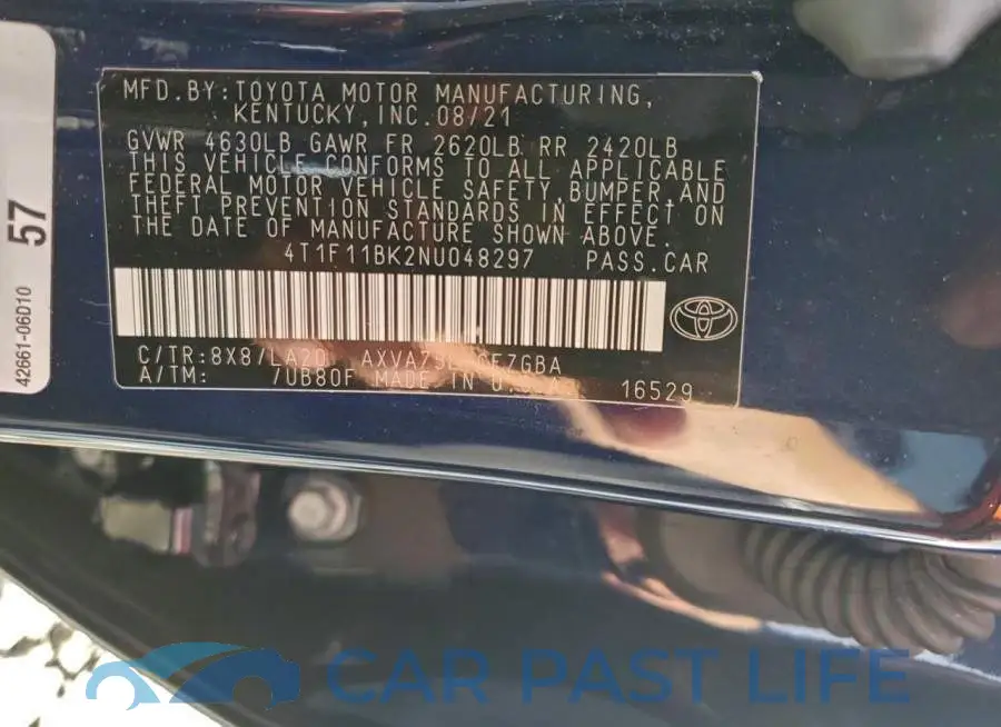 4T1F11BK2NU048297# 12