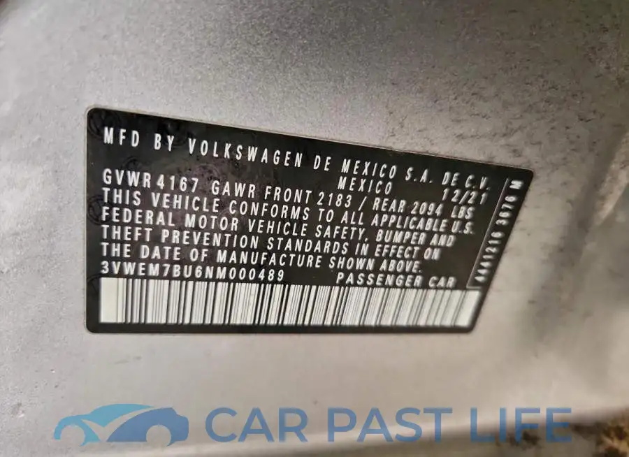 3VWEM7BU6NM000489# 12