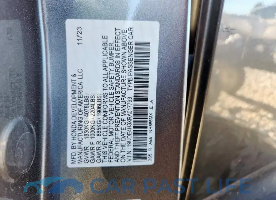 19UDE4H3XRA017793# 13