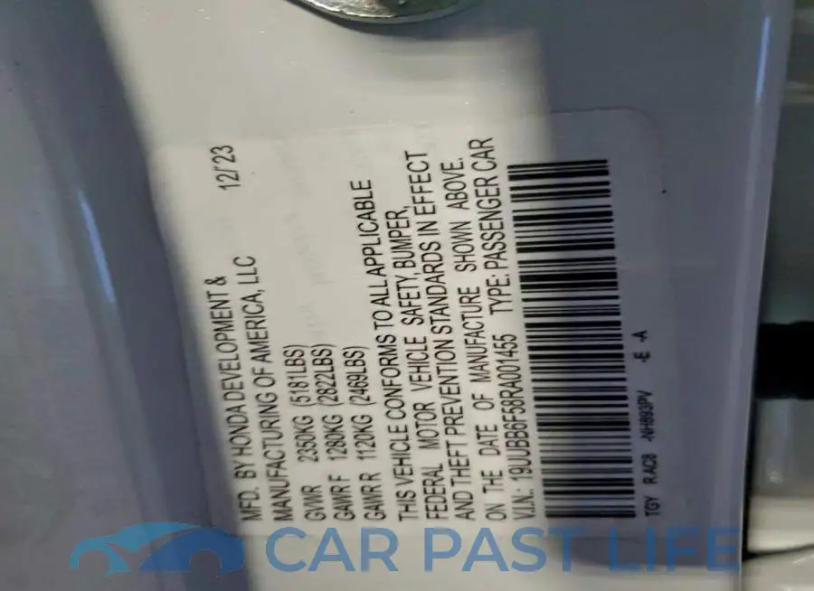 19UUB6F55RA001400# 12