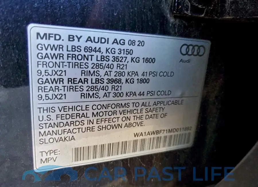 WA1AWBF71MD011892# 14
