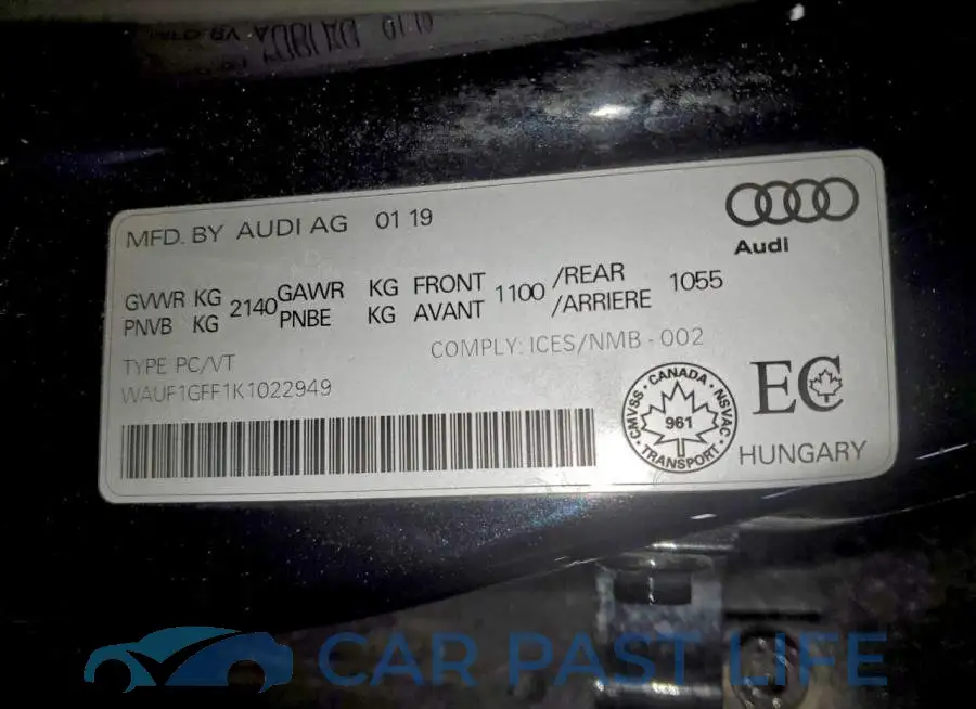 WAUF1GFF1K1022949# 12