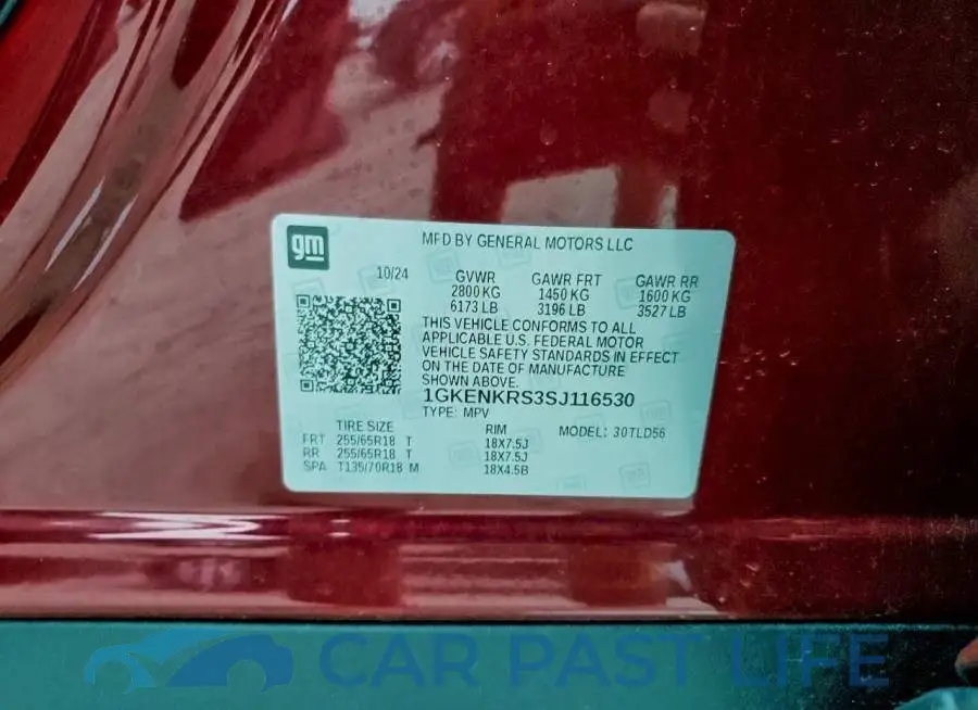 1GKENKRS3SJ116530# 13