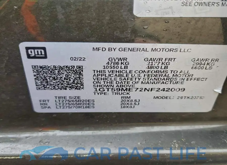 1GT59ME72NF242009# 12
