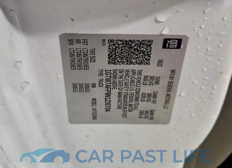 1GTW7AFP9N1230704# 13