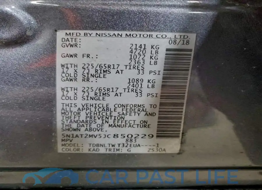 5N1AT2MV5JC850229# 14