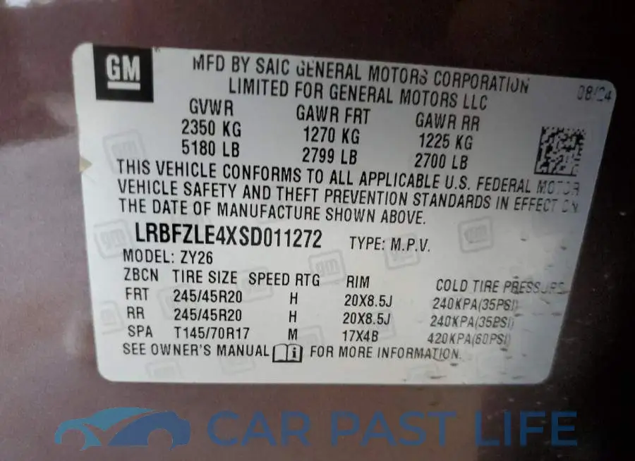 LRBFZLE4XSD011272# 13