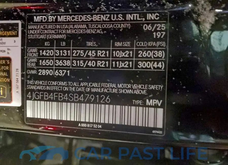 4JGFB4FB4SB479126# 12