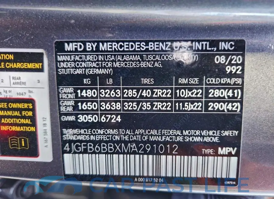 4JGFB6BBXMA291012# 13