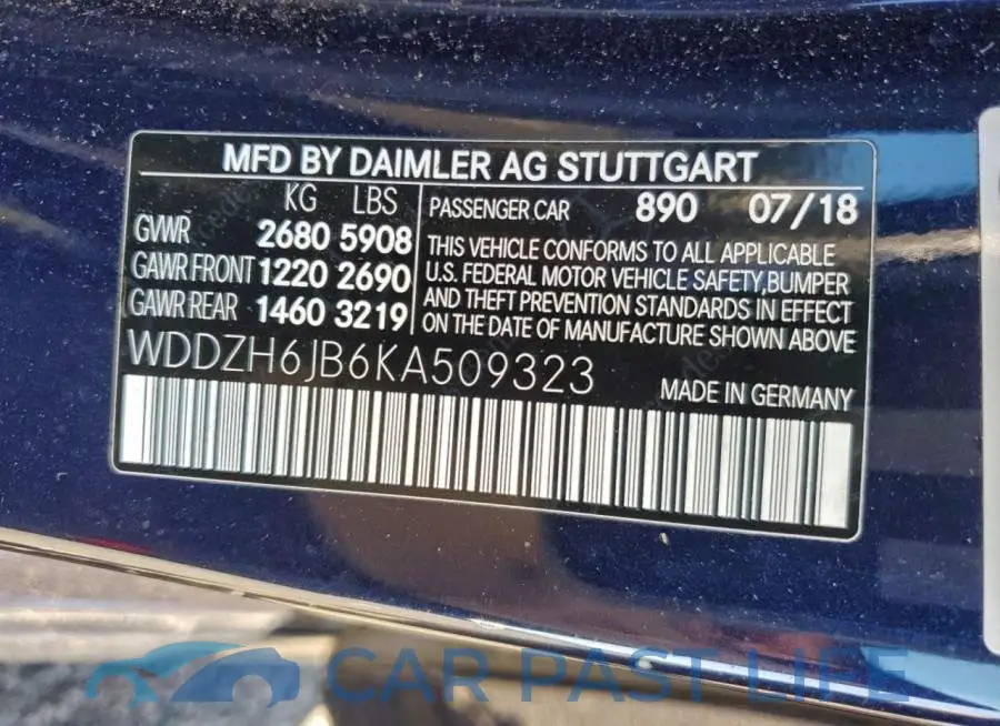 WDDZH6JB6KA509323# 13
