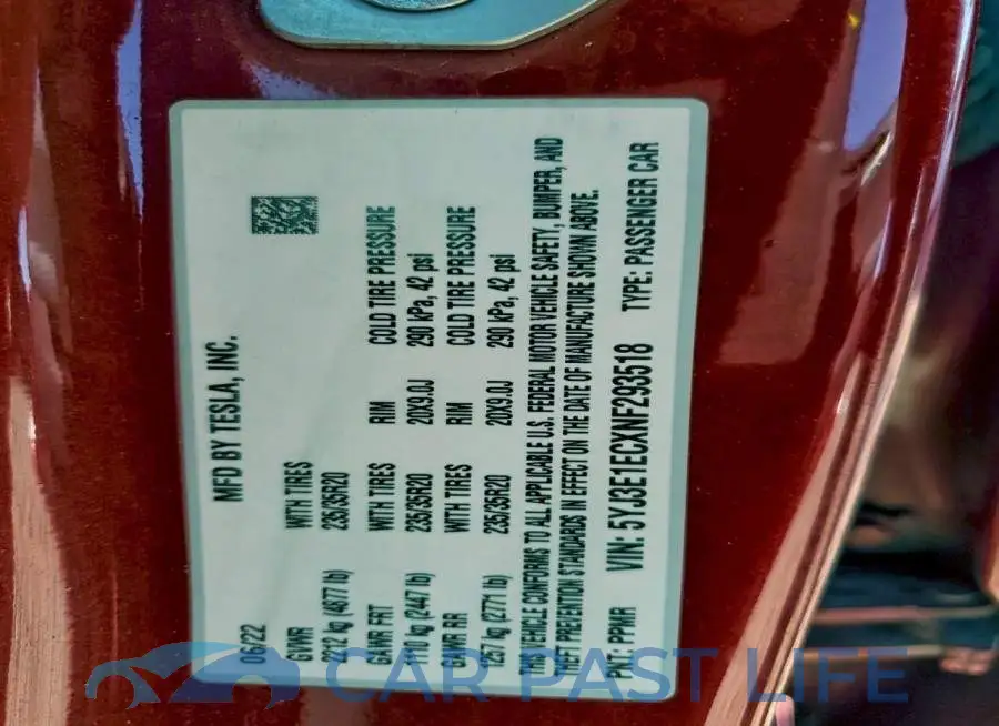 5YJ3E1ECXNF293518# 13