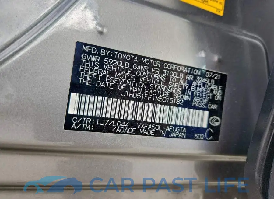 JTHD51FF1M5015182# 12