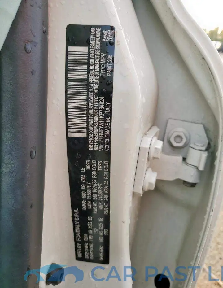 ZFBNFYA11KP784924# 12