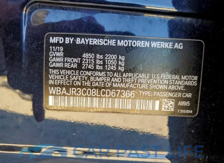 WBAJR3C08LCD67366# 12