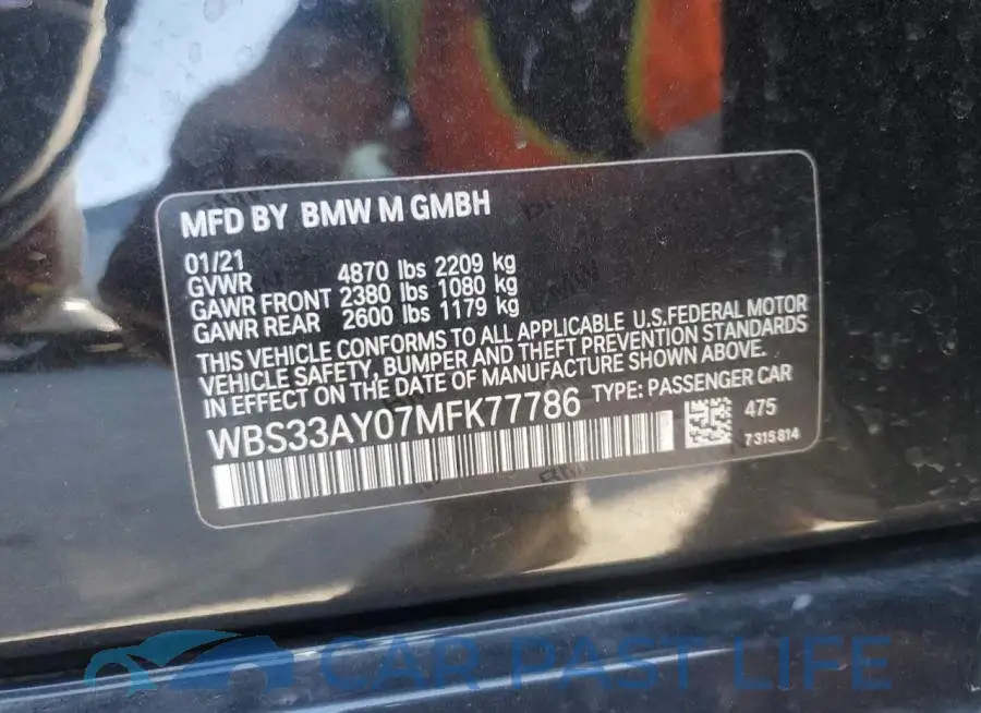 WBS33AY07MFK77786# 12