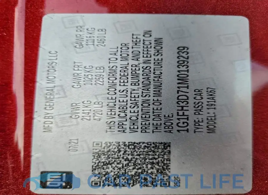 1G1FH3D71M0139239# 13