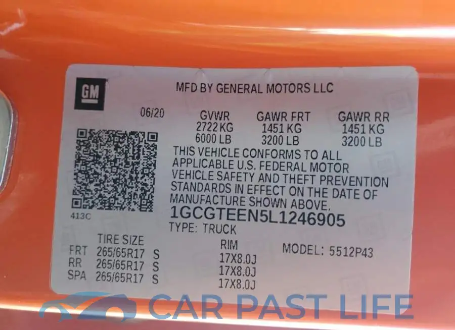 1GCGTEEN5L1246905# 13