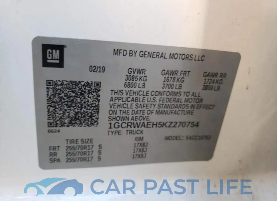 1GCRWAEH5KZ270754# 13