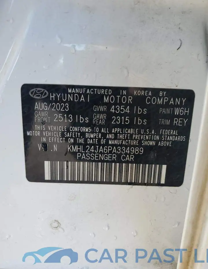 KMHL24JA6PA334989# 13
