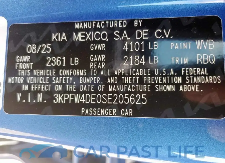3KPFW4DE0SE205625# 13