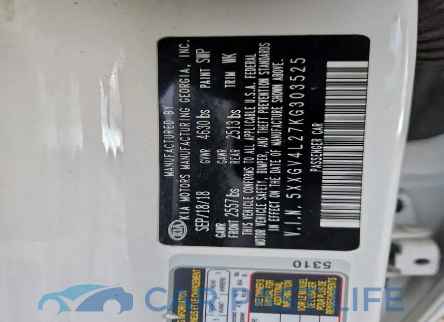 5XXGV4L27KG303525# 13