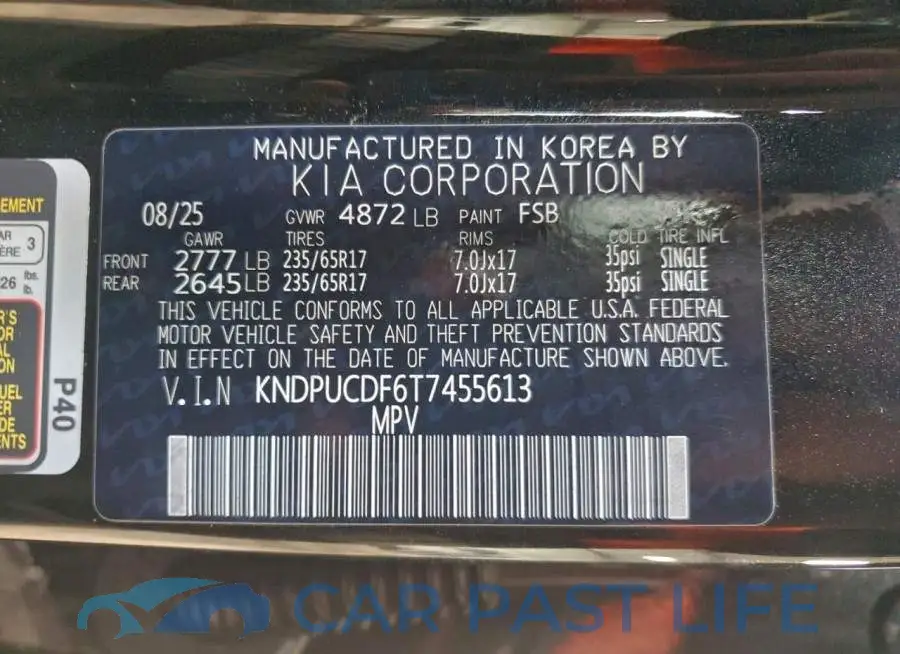 KNDPUCDF6T7455613# 14