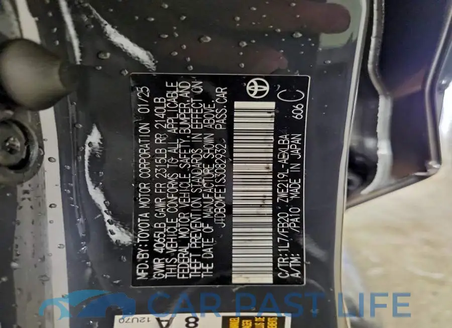 JTDBCMFE1S3082932# 12